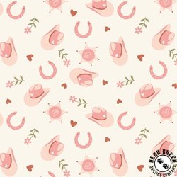 Cloud9 Fabrics Petals and Pony Luck Rodeo Romance Pink