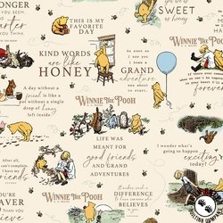 Riley Blake Designs Winnie The Pooh Main Cream Riley Blake Designs Winnie The Pooh Main Cream