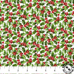 Northcott Holiday Joy Packed Holly Cream/Multi