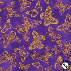 Benartex Metallic Impressions Butterfly Impressions Purple Benartex Metallic Impressions Butterfly Impressions Purple