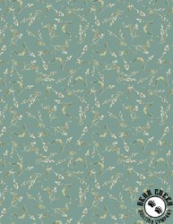 Wilmington Prints Season's Study Small Floral Teal/Cream