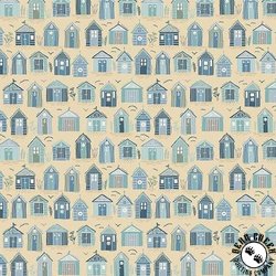 Andover Fabrics Driftwood Beach Huts Mid Cream Andover Fabrics Driftwood Beach Huts Mid Cream
