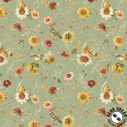 Riley Blake Designs Sunflower Whispers Prairie Green Riley Blake Designs Sunflower Whispers Prairie Green