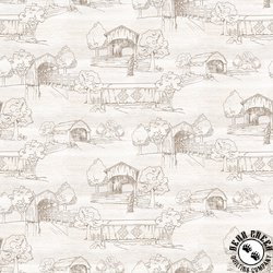 Riley Blake Designs Covered Bridges in Spring Toile White