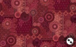 Maywood Studio Operetta Patchwork Maroon/Red