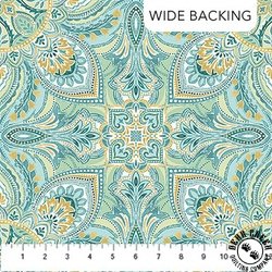 Northcott Mariposa 108 Inch Wide Backing Fabric Mandela Backing Teal/Multi Northcott Mariposa 108 Inch Wide Backing Fabric Mandela Backing Teal/Multi