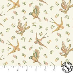 Northcott Ornithology Soaring Cream/Multi