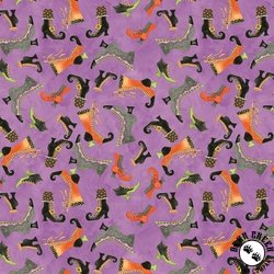Riley Blake Designs Ghoul Friends Boots Toss Purple Riley Blake Designs Ghoul Friends Boots Toss Purple