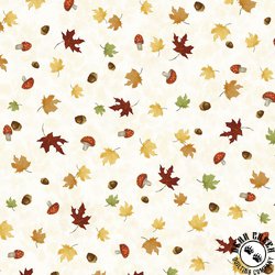 P&B Textiles Fall Friends Ditzy Leaf Toss Cream P&B Textiles Fall Friends Ditzy Leaf Toss Cream