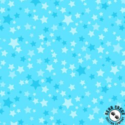 Maywood Studio Playtime Flannel Stars Aqua