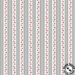 Clothworks Audrey Rose Stripe Light Gray