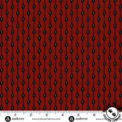 Andover Fabrics Carolina Dotty Stripe Red