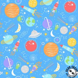 Maywood Studio Playtime Flannel Space Blue