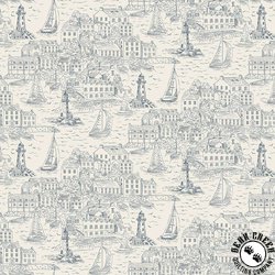 Andover Fabrics High Tide Harbour View Cream