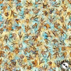 QT Fabrics Savage Kingdom Dino Tracks Multi QT Fabrics Savage Kingdom Dino Tracks Multi