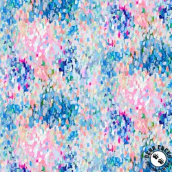 P&B Textiles Moon Tide Small Dotty Paint Spots Blue/Pink