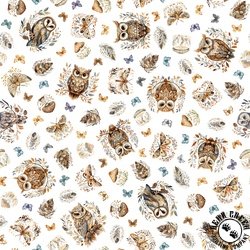 QT Fabrics Night Owls White QT Fabrics Night Owls White