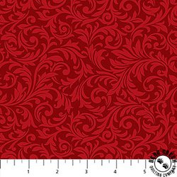 Northcott Holiday Joy Scroll Red