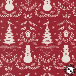 Moda Winter Friends Winter Damask Berry Red