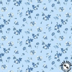 Blank Quilting English Blue and White Ditsy Floral Blue Blank Quilting English Blue and White Ditsy Floral Blue