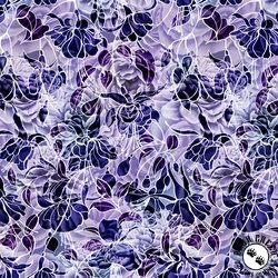 P&B Textiles 108 Inch Wide Backing Fabric Petal Play Allover Graphic Floral Purple/Blue P&B Textiles 108 Inch Wide Backing Fabric Petal Play Allover Graphic Floral Purple/Blue