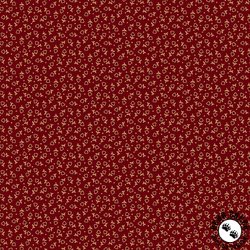 Marcus Fabrics Dear Scarlet Outline Flower Wine