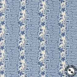 Moda Sally's Stitches Honey Stripes Prussian Blue