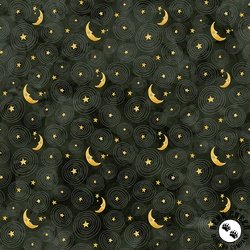 Riley Blake Designs Ghoul Friends Stars and Moons Black Riley Blake Designs Ghoul Friends Stars and Moons Black