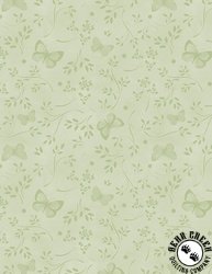 Wilmington Prints Fleur Amour Butterflies Green