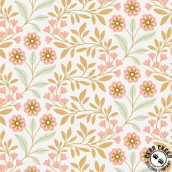 Cloud9 Fabrics Vintage Charm Flora Gold/Pink Cloud9 Fabrics Vintage Charm Flora Gold/Pink