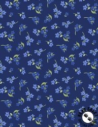 Wilmington Prints Darlin' Garden Small Floral Toss Blue