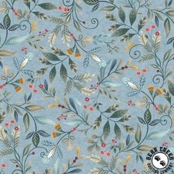 Henry Glass Norwegian Forest Foliage Pale Blue Henry Glass Norwegian Forest Foliage Pale Blue