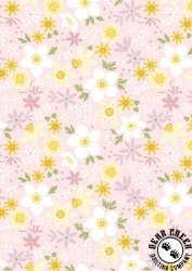 Lewis and Irene Fabrics Joys of Spring Springtide Pastel Pink Lewis and Irene Fabrics Joys of Spring Springtide Pastel Pink