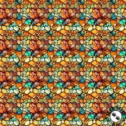 QT Fabrics Solstice Kaleidoscope Orange QT Fabrics Solstice Kaleidoscope Orange