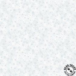 Hoffman Fabrics Midnight Perch Mini Snowflakes December/Silver