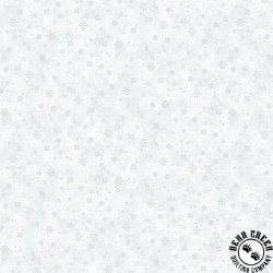 Hoffman Fabrics Midnight Perch Mini Snowflakes December/Silver