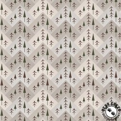Henry Glass The Mountains are Calling Tree Mountain Zig Zag Cream Henry Glass The Mountains are Calling Tree Mountain Zig Zag Cream