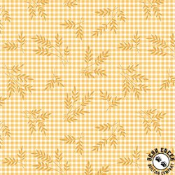 Andover Fabrics Plain and Simple Wheat Gingham Honey