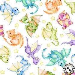 In The Beginning Fabrics Dragon Friends Dragons Multi