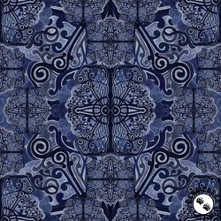 P&B Textiles Kaleidoscope 108 Inch Wide Backing Fabric Navy