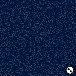 Henry Glass Love Struck Dotted Stipple Navy