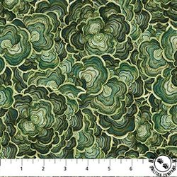 Northcott Wild Harvest Turkey Tail Dark Green Northcott Wild Harvest Turkey Tail Dark Green