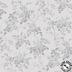 Clothworks Audrey Rose Vine Light Gray Clothworks Audrey Rose Vine Light Gray