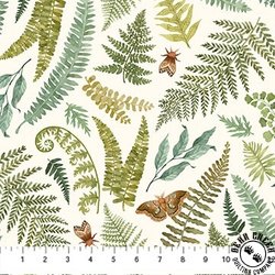 Northcott Wild Harvest Large Ferns Cream Northcott Wild Harvest Large Ferns Cream