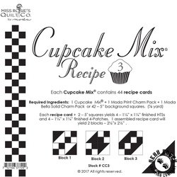 Miss Rosie's Quilt Co. Cupcake Mix Recipe 3 Foundation Paper