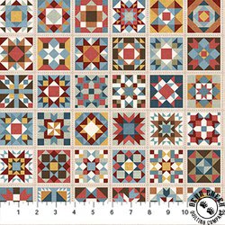 Northcott Barn Quilts Quilt Blocks Beige/Multi