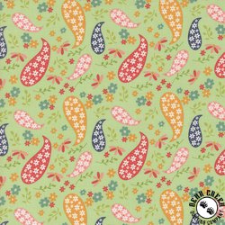 Moda Raspberry Summer Paisley Mint Moda Raspberry Summer Paisley Mint