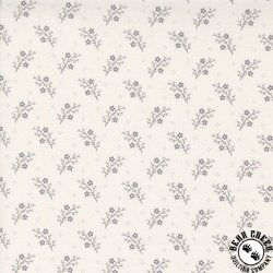 Moda Itty Bitty Background Gatherings Blooming Branches Small Floral Grey