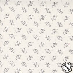 Moda Itty Bitty Background Gatherings Blooming Branches Small Floral Grey Moda Itty Bitty Background Gatherings Blooming Branches Small Floral Grey