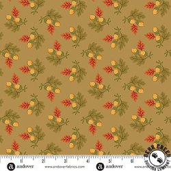 Andover Fabrics Autumn Woods Gathered Acorns Brown